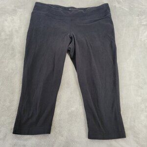 Ideology Womens Leggings Extra Large XL Pull On Black Cotton Blend BLA40E
